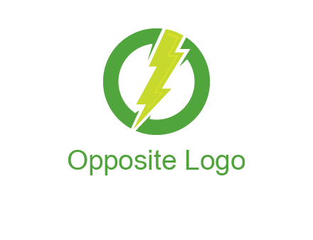 electric bolt inside of a circle logo