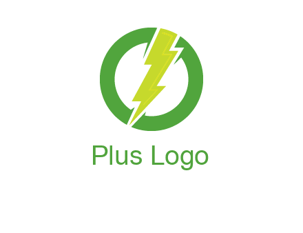 electric bolt inside of a circle logo