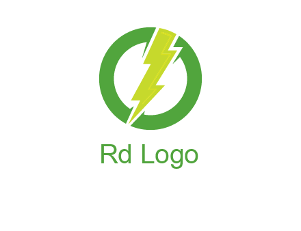 electric bolt inside of a circle logo