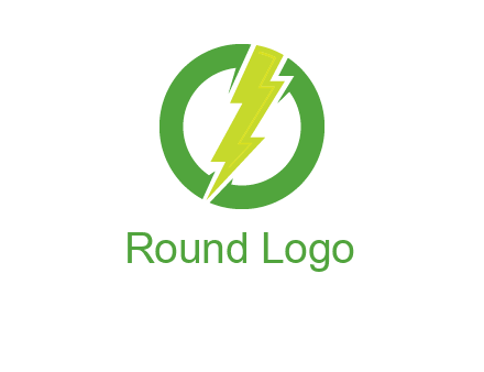 electric bolt inside of a circle logo