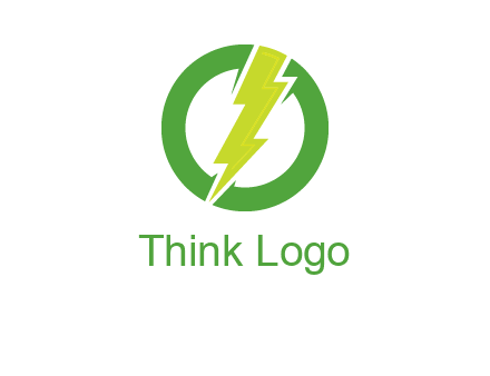 electric bolt inside of a circle logo