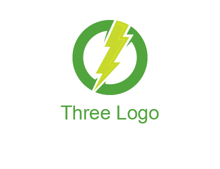 electric bolt inside of a circle logo