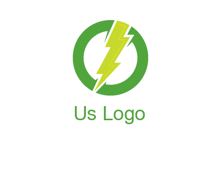 electric bolt inside of a circle logo