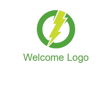 electric bolt inside of a circle logo