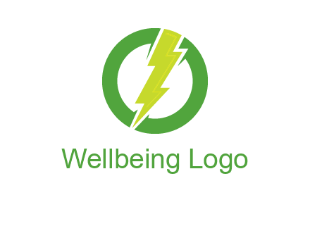 electric bolt inside of a circle logo