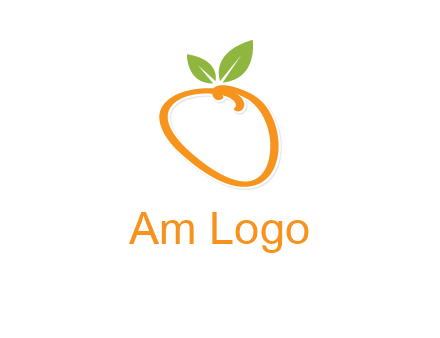 orange forming letter o with leafs logo