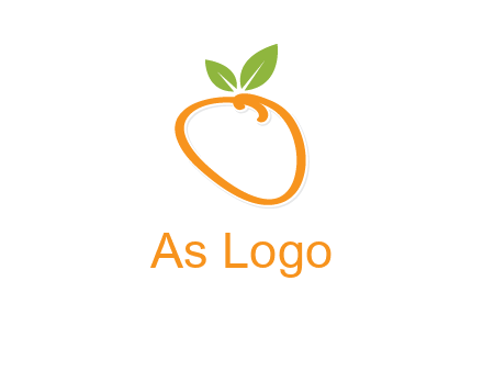 orange forming letter o with leafs logo