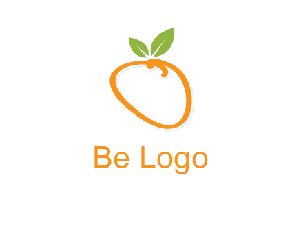 orange forming letter o with leafs logo