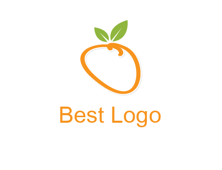 orange forming letter o with leafs logo