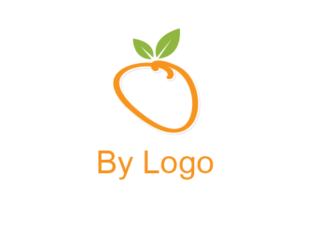 orange forming letter o with leafs logo