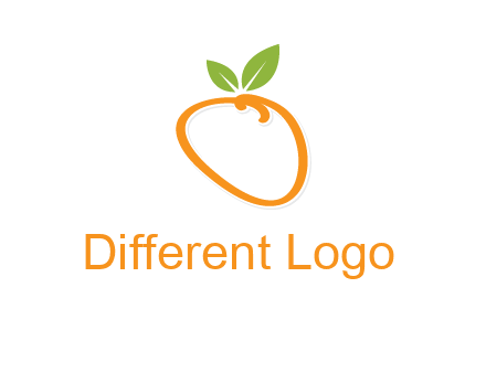 orange forming letter o with leafs logo