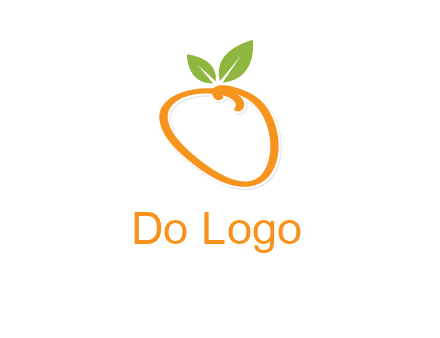 orange forming letter o with leafs logo