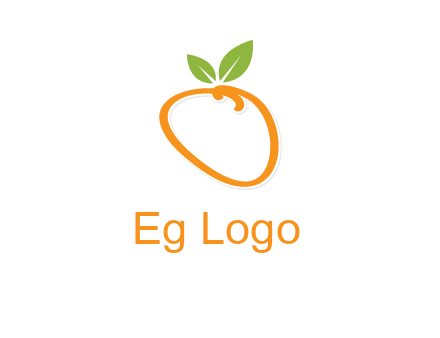 orange forming letter o with leafs logo