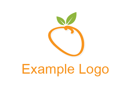 orange forming letter o with leafs logo