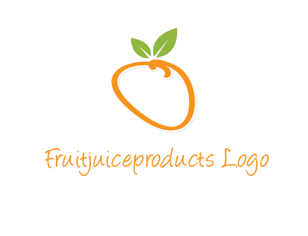 orange forming letter o with leafs logo