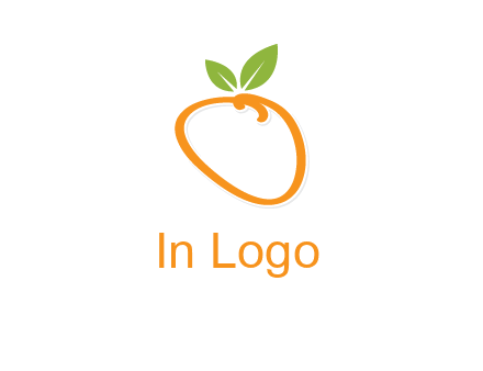 orange forming letter o with leafs logo