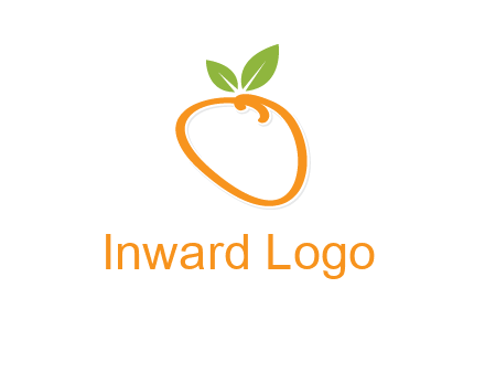 orange forming letter o with leafs logo