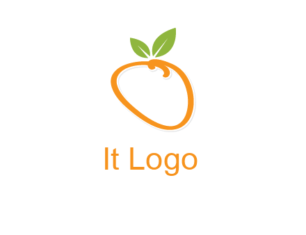 orange forming letter o with leafs logo