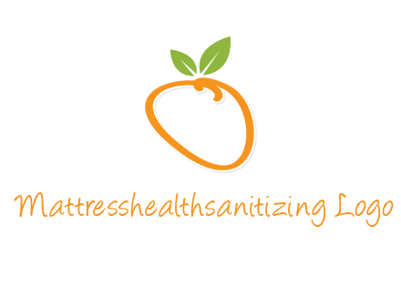 orange forming letter o with leafs logo