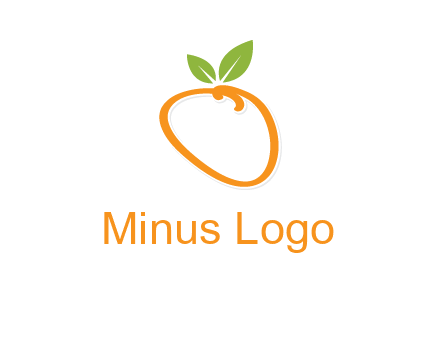 orange forming letter o with leafs logo