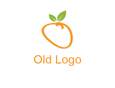 orange forming letter o with leafs logo