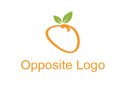orange forming letter o with leafs logo