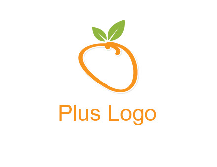 orange forming letter o with leafs logo