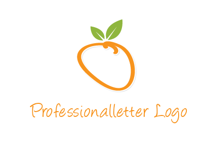 orange forming letter o with leafs logo