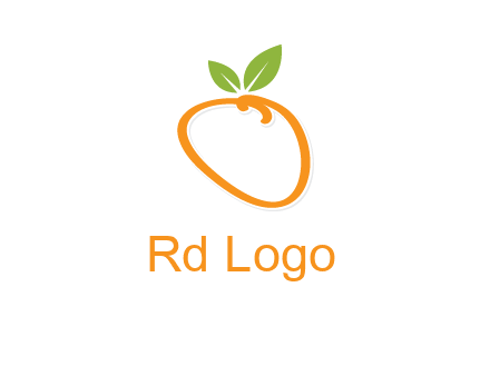 orange forming letter o with leafs logo