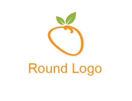 orange forming letter o with leafs logo