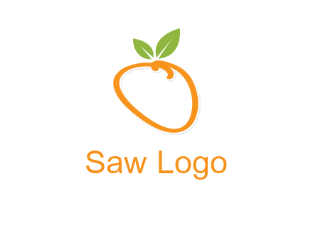orange forming letter o with leafs logo