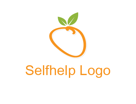 orange forming letter o with leafs logo
