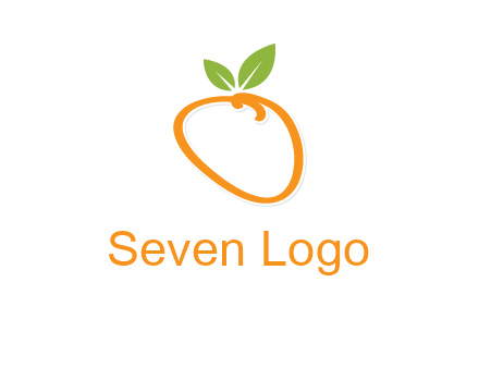 orange forming letter o with leafs logo