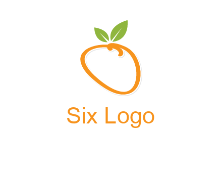 orange forming letter o with leafs logo