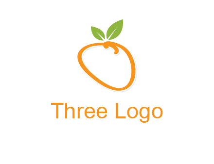 orange forming letter o with leafs logo