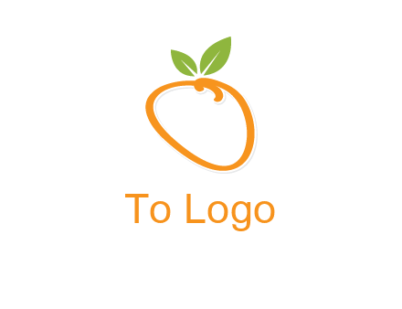 orange forming letter o with leafs logo