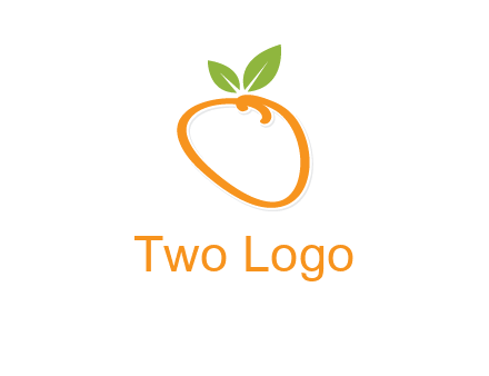 orange forming letter o with leafs logo