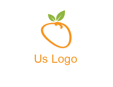 orange forming letter o with leafs logo