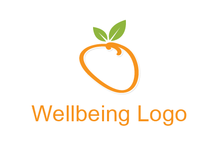 orange forming letter o with leafs logo