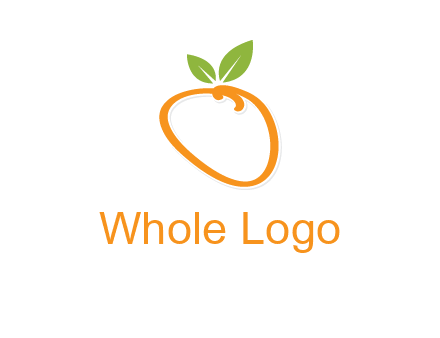 orange forming letter o with leafs logo
