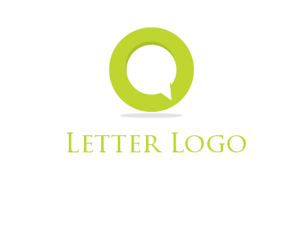 talking bubble is inside the letter o logo