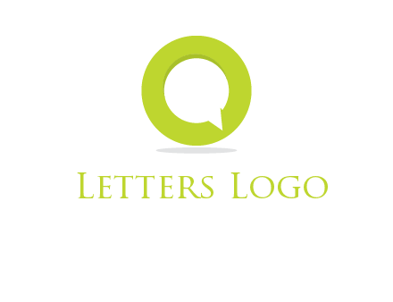 talking bubble is inside the letter o logo