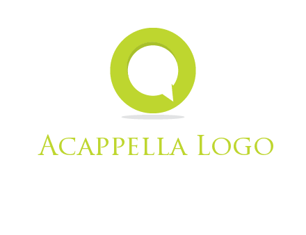 talking bubble is inside the letter o logo
