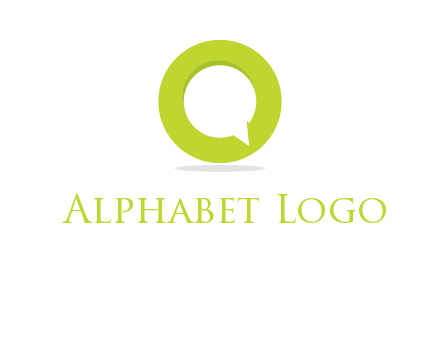 talking bubble is inside the letter o logo
