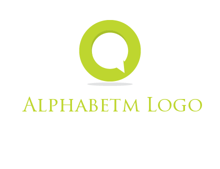 talking bubble is inside the letter o logo