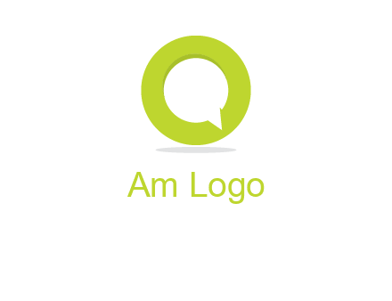talking bubble is inside the letter o logo