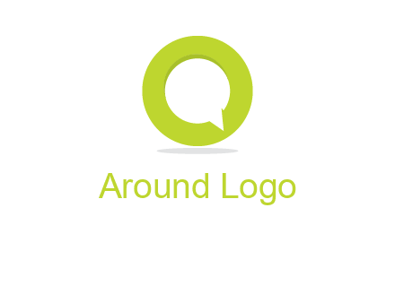 talking bubble is inside the letter o logo