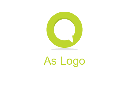 talking bubble is inside the letter o logo