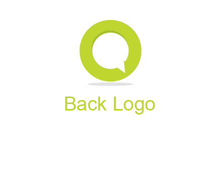 talking bubble is inside the letter o logo