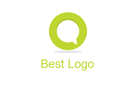 talking bubble is inside the letter o logo